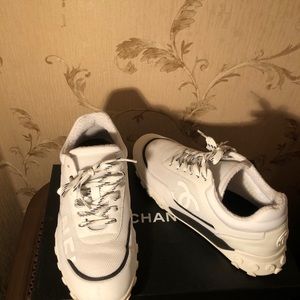 White Chanel sneakers